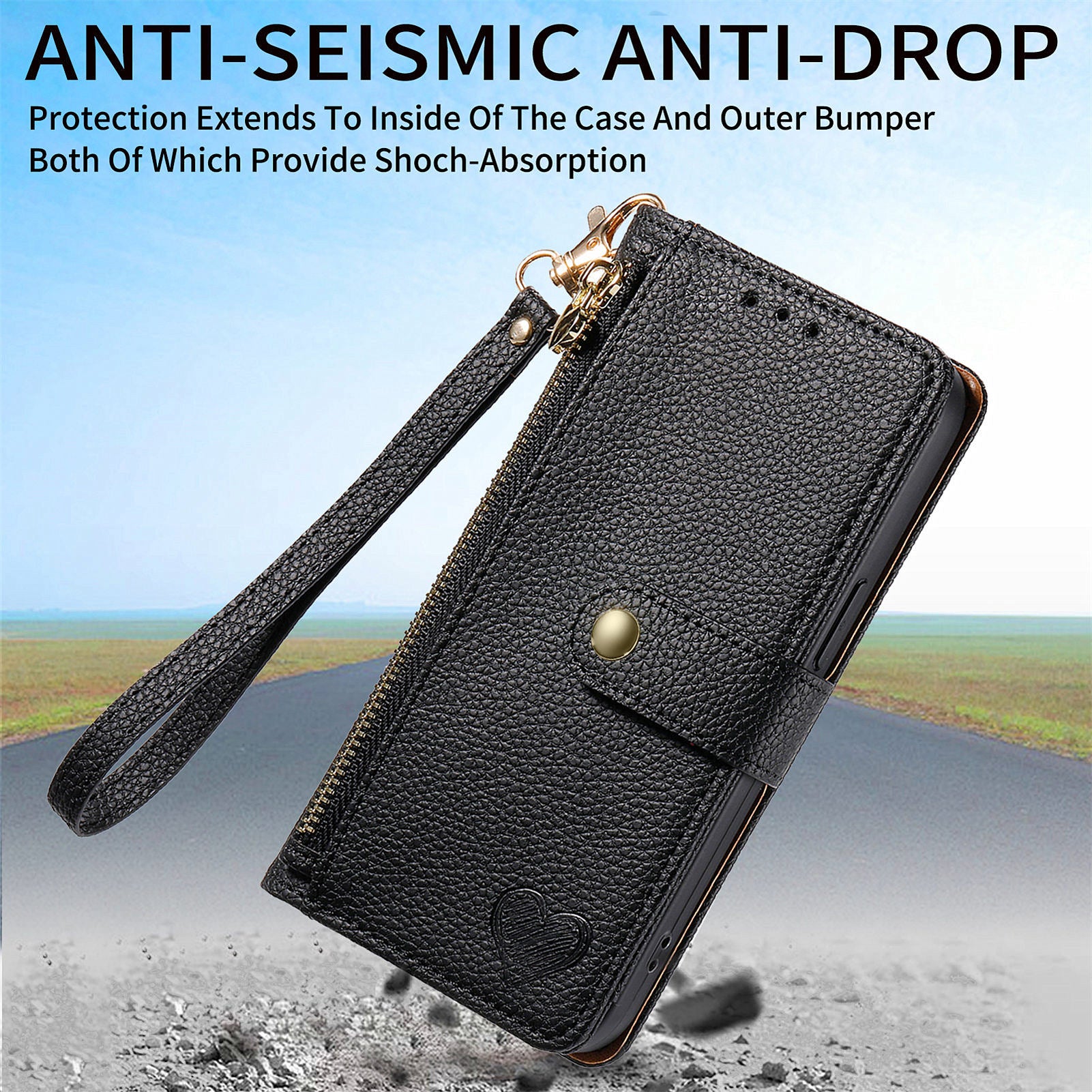 For Honor X50i 5G / 90 Lite 5G Case PU Leather Zipper Wallet Handbag Phone Cover For Honor X50i 5G / 90 Lite 5G Case PU Leather Zipper Wallet Handbag Phone Cover